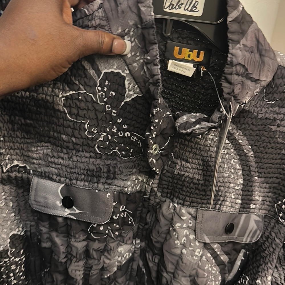 Grey black and white jacket size xl brand UbU. Clothing